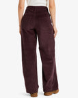 Roxy Womens Surf On Cloud Corduroy Wide Leg Trousers - Huckleberry - ManGo Surfing