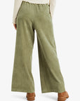 Roxy Womens Lekeitio Knit Corduroy Trousers - Oil Green - ManGo Surfing