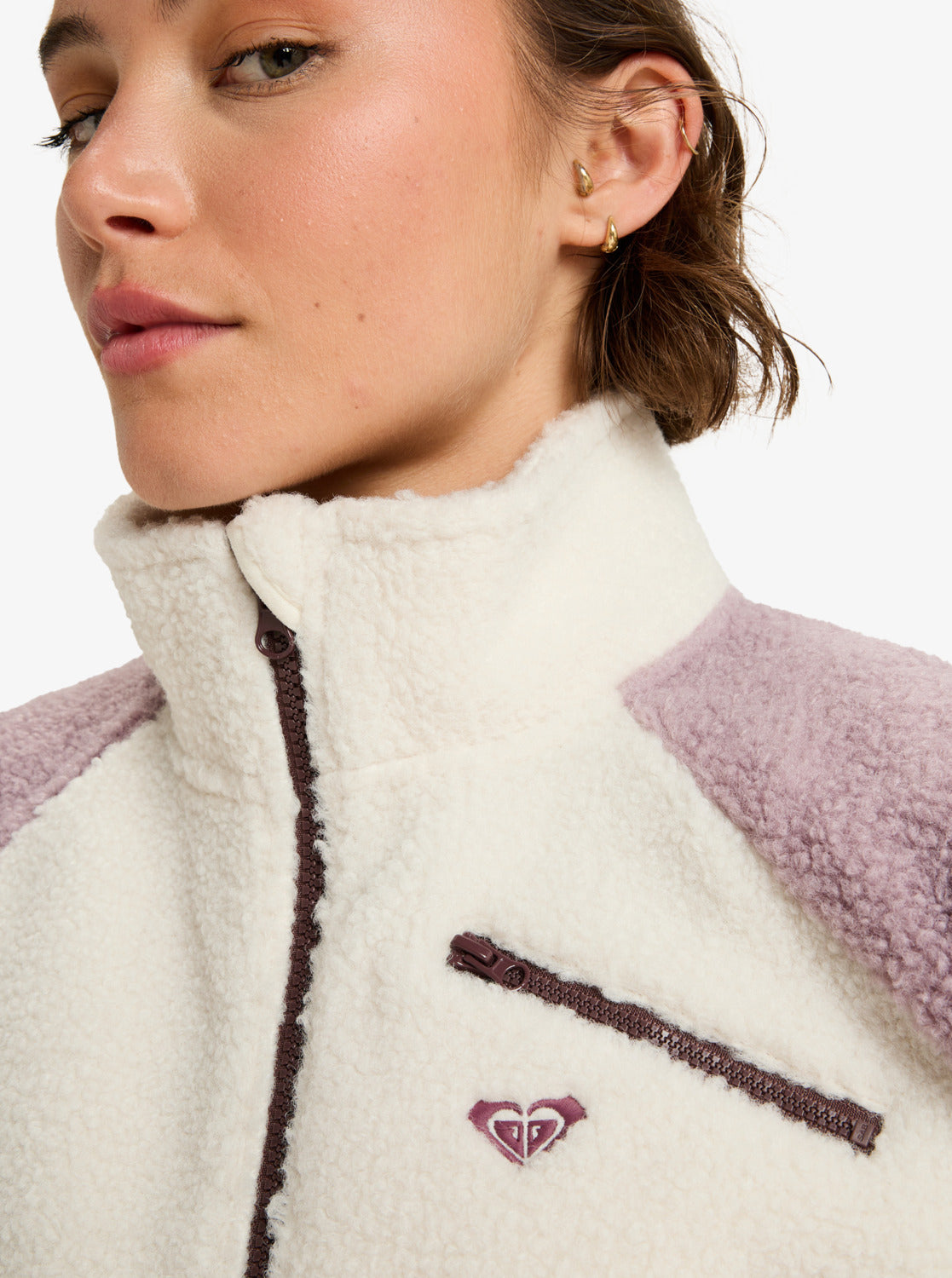 Roxy Womens Waves Of Warmth Colorblock Sport Jumper - Nirvana