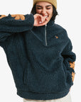 Roxy Womens Far Away Zip-Up Fleece - Anthracite