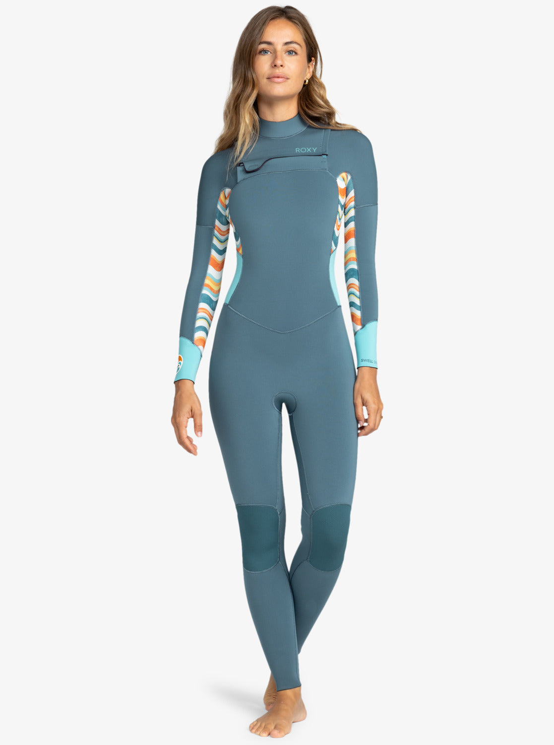 Roxy Womens 3/2mm Swell Series Chest Zip Wetsuit - Stargazer - ManGo Surfing