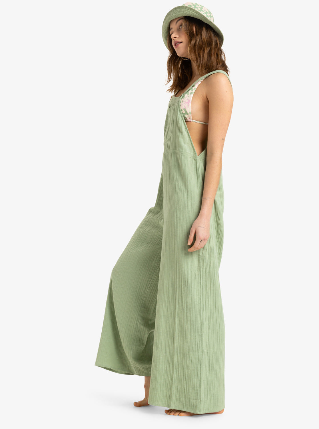 Roxy Womens Easy Isle Jumpsuit - Basil - ManGo Surfing
