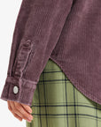 Roxy Womens Kick Back Washed Oversized Corduroy Jacket - Huckleberry