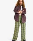 Roxy Womens Kick Back Washed Oversized Corduroy Jacket - Huckleberry