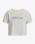 Roxy Womens Magic Swell Cropped T-Shirt - Egret - ManGo Surfing