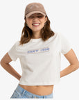 Roxy Womens Magic Swell Cropped T-Shirt - Egret - ManGo Surfing