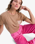 Roxy Womens Oceanregular Poster T-Shirt - Woodsmoke - ManGo Surfing