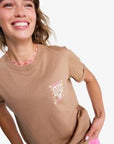 Roxy Womens Oceanregular Poster T-Shirt - Woodsmoke - ManGo Surfing