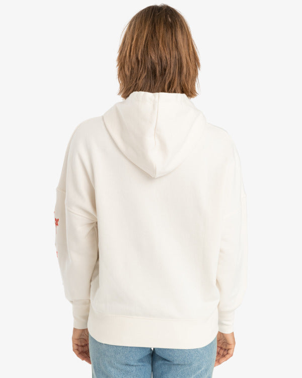 RVCA Womens Roses Only Pullover Hoodie - Salt - ManGo Surfing