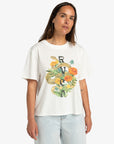 RVCA Womens Wildflower Snake T-Shirt - Salt - ManGo Surfing