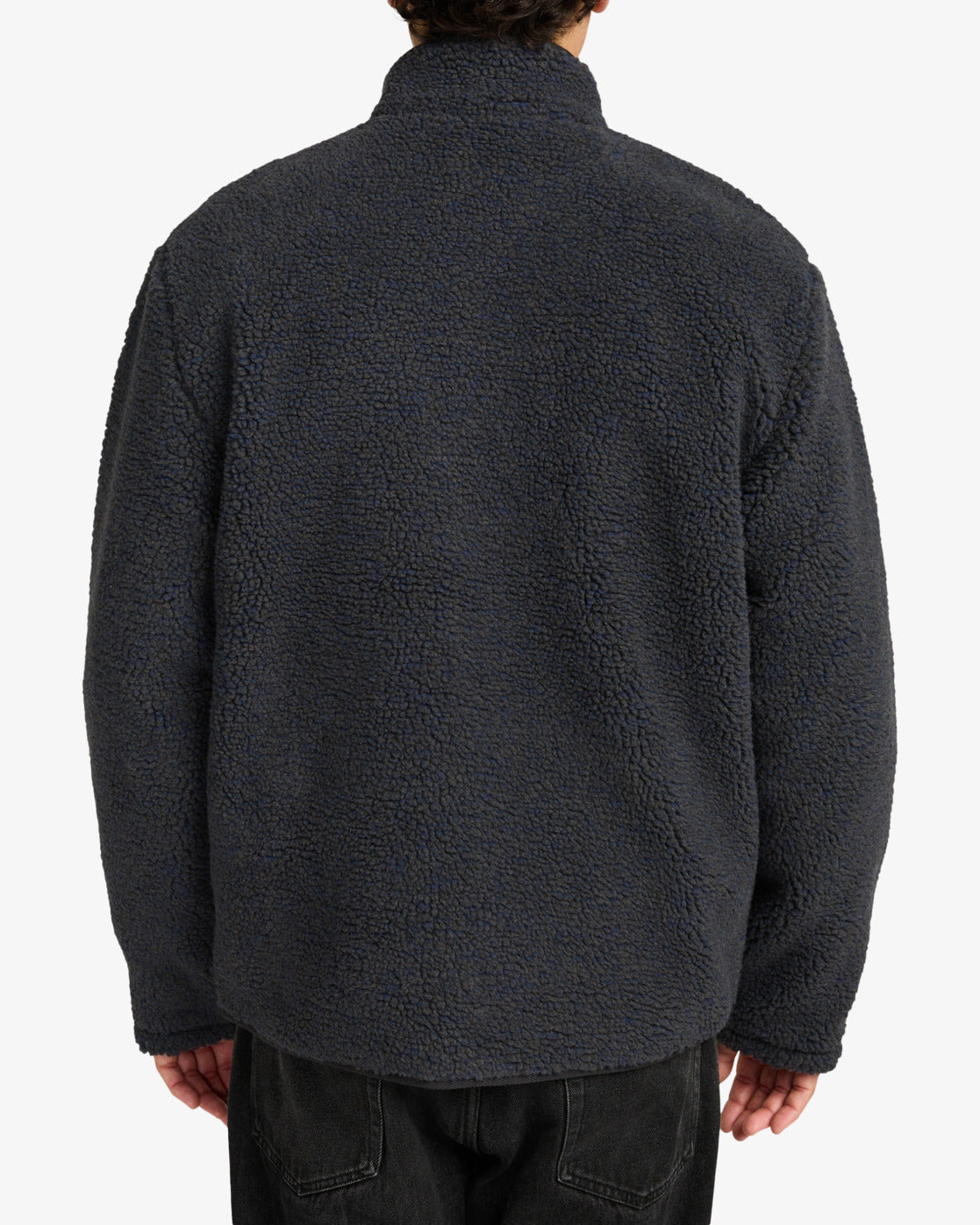 RVCA Mens Westwood Snap Fleece Top - Moody Blue
