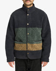 RVCA Mens Westwood Snap Fleece Top - Moody Blue