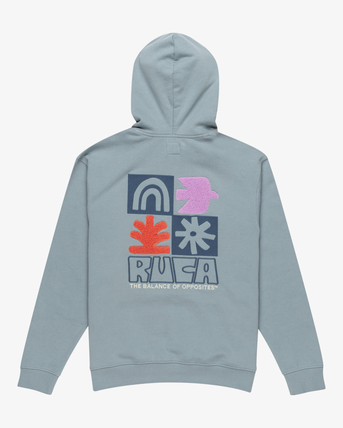 RVCA Mens Mosaic Pullover Hoodie - Lead - ManGo Surfing