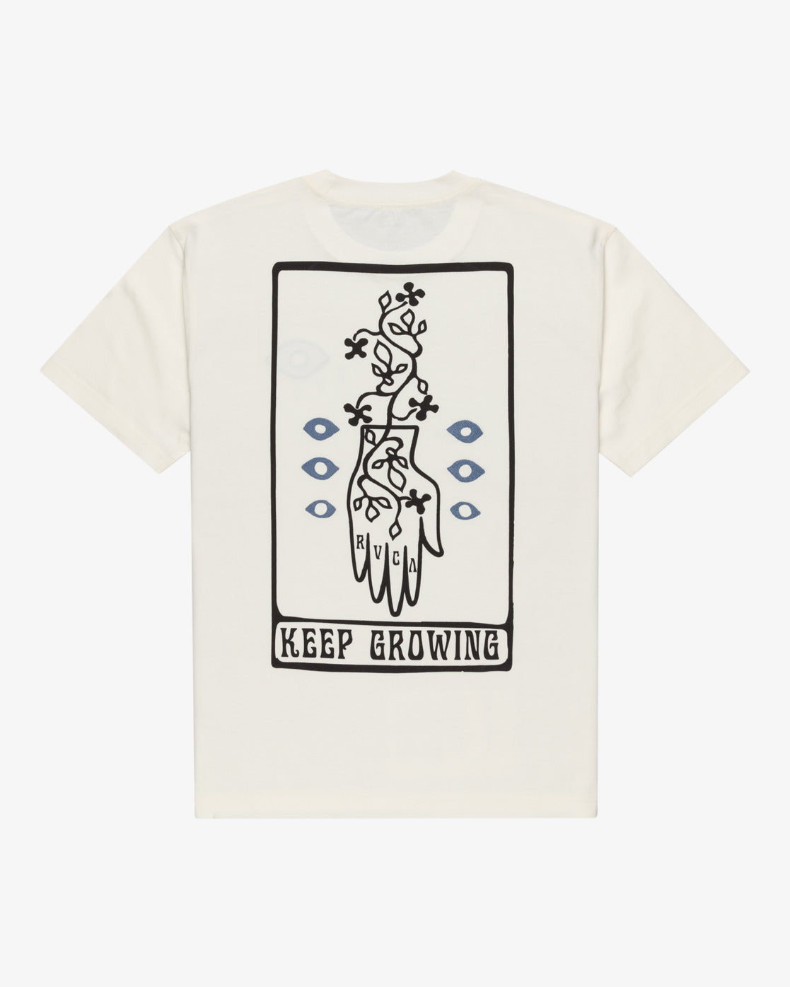 RVCA Mens Keep Growing T-Shirt - Antique White - ManGo Surfing