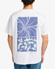 RVCA Mens Hibiscus Stamp T-Shirt - White - ManGo Surfing