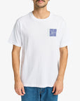RVCA Mens Hibiscus Stamp T-Shirt - White - ManGo Surfing