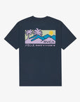 RVCA Mens Palm Trail T-Shirt - Moody Blue - ManGo Surfing