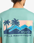 RVCA Mens Palm Trail T-Shirt - Bottle Green - ManGo Surfing