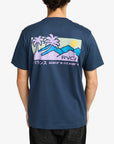 RVCA Mens Palm Trail T-Shirt - Moody Blue - ManGo Surfing