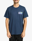 RVCA Mens Palm Trail T-Shirt - Moody Blue - ManGo Surfing