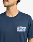 RVCA Mens Palm Trail T-Shirt - Moody Blue - ManGo Surfing