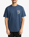 RVCA Mens Deep Think T-Shirt - Moody Blue - ManGo Surfing