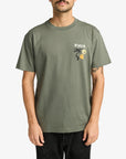 RVCA Mens Deep Think T-Shirt - Sage Leaf - ManGo Surfing