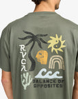 RVCA Mens Deep Think T-Shirt - Sage Leaf - ManGo Surfing
