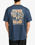 RVCA Mens Flower Balance T-Shirt - Moody Blue - ManGo Surfing