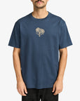 RVCA Mens Flower Balance T-Shirt - Moody Blue - ManGo Surfing