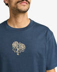 RVCA Mens Flower Balance T-Shirt - Moody Blue - ManGo Surfing