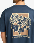 RVCA Mens Flower Balance T-Shirt - Moody Blue - ManGo Surfing