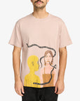 RVCA Mens Youre Still Here T-Shirt - Pale Mauve - ManGo Surfing