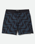 Brixton Blitz 19" Boardshorts - Black/Future Grey Warped Tile