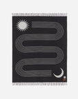 Slowtide Real Fun, Wow! Black Cotton Twill Blanket - Black - ManGo Surfing