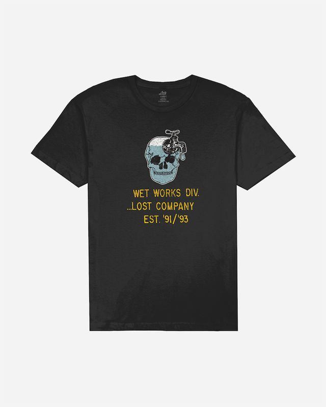 Lost Mens Wet Works T-Shirt - Black - ManGo Surfing
