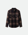 Brixton Bowery Flannel Long Sleeve Shirt - Heather Grey/Charcoal