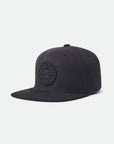 Brixton Oath III Snapback Cap - Black/Black/Black