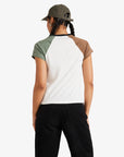 RVCA Womens Dome Shrunken T-Shirt - Salt - ManGo Surfing