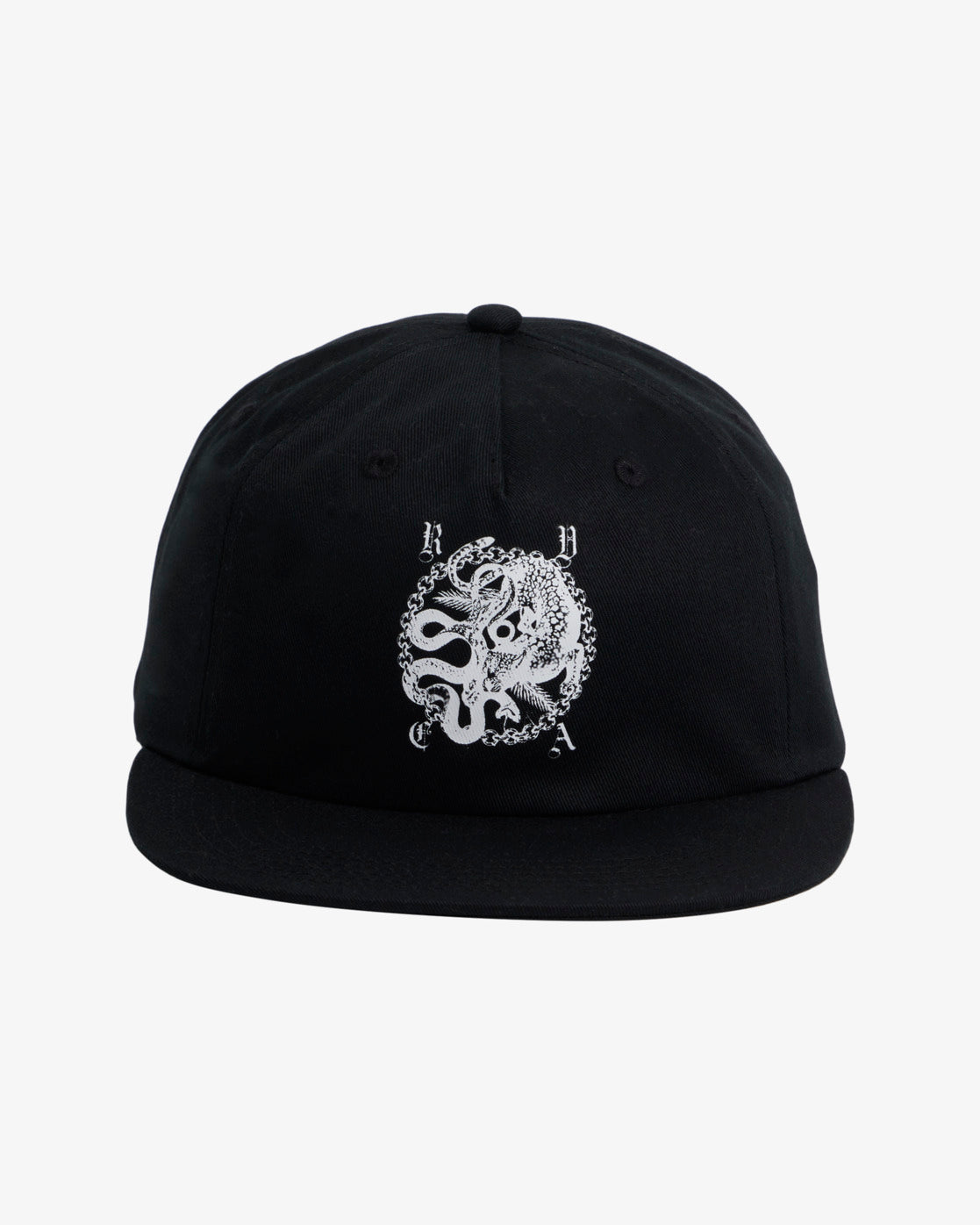 RVCA Mens Benj Snapback Cap - One Size - Black - ManGo Surfing