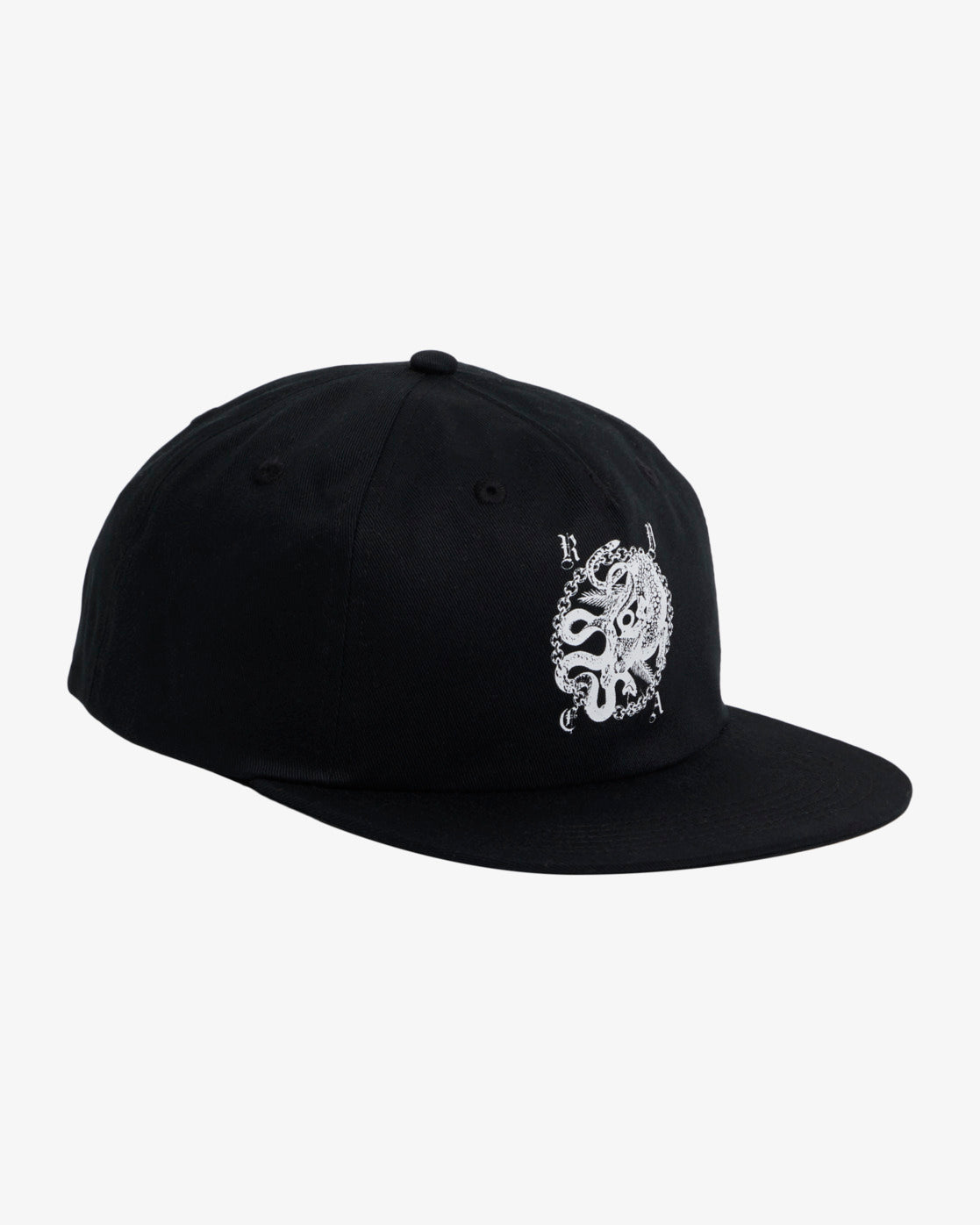 RVCA Mens Benj Snapback Cap - One Size - Black - ManGo Surfing