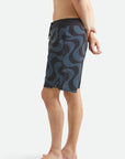 Brixton Blitz 19" Boardshorts - Black/Future Grey Warped Tile