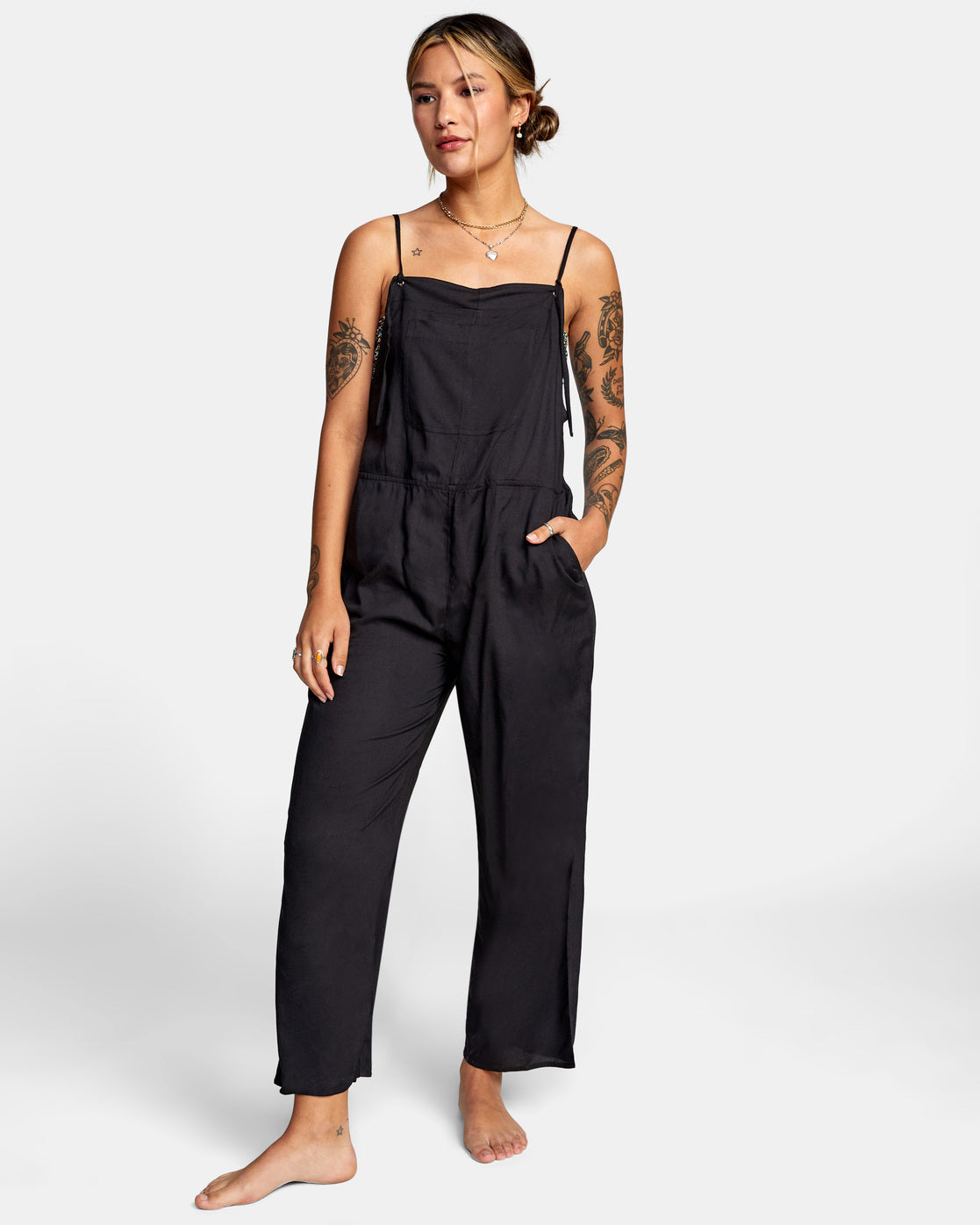 RVCA Womens Zula Jumpsuit - True Black - ManGo Surfing