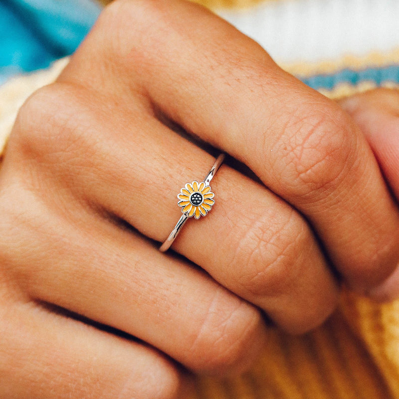 Enamel Sunflower Ring - ManGo Surfing