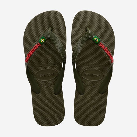 Hav. Brasil Logo | Green | Flip Flops - ManGo Surfing