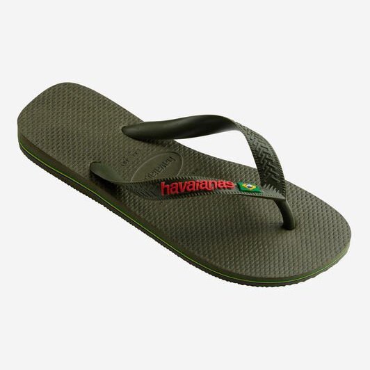 Hav. Brasil Logo | Green | Flip Flops - ManGo Surfing