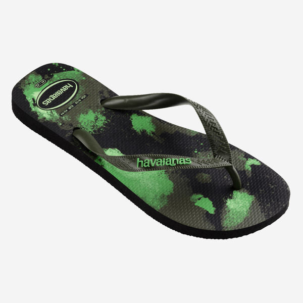 Havaianas Top Camo Flip Flops Black Moss ManGo Surfing