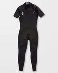 2/2mm Short Sleeve Chest Zip Full Wetsuit - Mens Wetsuit - Black - ManGo Surfing
