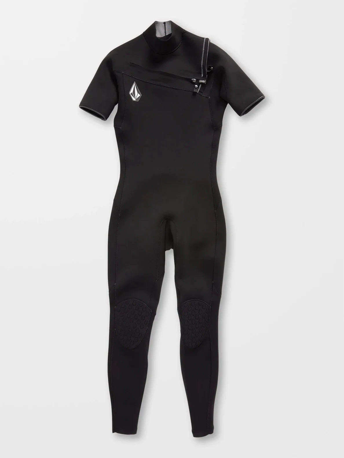 Volcom 2/2mm Short Sleeve Chest Zip Full Wetsuit - Mens Wetsuit - Black - ManGo Surfing