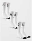 Full Stone Socks (3 Pack) - One Size (6-11) - White - ManGo Surfing